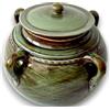 Fratelli Colì Legumiera con Manici Verde Terre Antiche, Pentola in Terracotta Colì Maioliche e Terrecotte dal 1650, diametro 20 cm