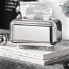 Generic Scatola porta fazzoletti dorata, porta fazzoletti, organizer per salviettine da bagno di lusso (argento)