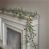 Generic Ghirlanda luminosa a forma di albero scintillante, 1,8 m, con luci a vite finte, con LED caldi, decorazione verde oliva per decorazioni natalizie, camino, interni ed esterni (B 1 pezzo)