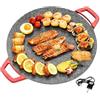 Generico Pianale Elettrico - Padella Elettrica - Piastra Per Grigliare Antiaderente,Per Uso In Cucina Domestica Interno Esterno Picnic Ristorante Barbecue E