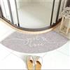 MOTT 50 Tappetino da bagno curvo a quadrante, 45 x 100 cm, tappetino da bagno semicircolare, tappeto antiscivolo per pavimento doccia, lavabile, tappetino per piedi a ventaglio, L