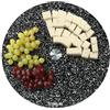 STONELINE Vassoio Girevole 32 cm in Vetro Temperato Piatto da Portata Rotondo Piatto di Servizio Lazy Susan Tortiera Rotonda, Decorare Servire Cibo Formaggi Dolci Torte Accessorio Cucina