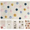 Olivo Tappeti OLIVO.shop Tappeto Bagno Antiscivolo Assorbente, Tappeto Bagno in Cotone Scritte e Disegni in Rilievo, Tappetini Morbidi per Bagni e Camerette FIESTA (POIS, 50x90 cm)