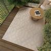 Mazovia Tappeto da Esterno Terrazzo Moderno a Pelo Corto - Tappeto per Esterno Grande - Tappeti da Esterno - Motivo Geometrico - Beige Crema 200x300 cm