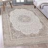 Mazovia Tappeto Soggiorno 80x150cm Crema Classico Morbido Antiallergico | Tappeto per Camera da Letto Sala da Pranzo Ufficio Ingresso Beige Facile da Pulire Tessuto a Macchina Pelo Corto Sintetico