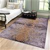 Mazovia Tappeto Salotto Moderno - Tapeto Stampato a Pelo Corto - Morbido Tappeto Camera da Letto - Antiscivolo Tapeto VICTORIA - Tappeto Salotto Motivo Vintage Orientale - Beige Creme Oro 80x150cm