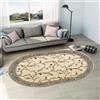 makeups1 Home Tappeto A Pelo Corto Moderno, Lavabile Tappeti Home Decorate Tappeti Morbida Carpets, Motivo floreale vintage Beige,80 x 120 cm