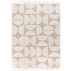 Mazovia Tappeti Beige Geometrico - Soggiorno, Camera da Letto, Sala da Pranzo, Ufficio - Pelo medio Rettangolo Certificato OEKO-TEX® Retro - Crema - 250 x 350 cm