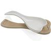 BRANDANI 54613 Porta Mestolo Cuore Porcellana con Supporto Bambù Naturale, Multicolore