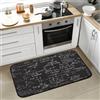 GeMeFv Tappeto da cucina con formule matematiche, anti affaticamento, antiscivolo, comodo, per interni, ingresso, camera da letto, garage, pavimento, 99 x 50 cm
