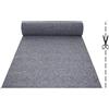 Olivo Tappeti OLIVO.shop | Rotolo Passatoia per Eventi, Tappeto Lungo e Stretto per Feste e Allestimenti, Matrimonio, al Metro, Vari Colori e Misure ROPAS (1x25 mt, Grigio)