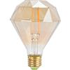 Hilitand Lampadina LED Vintage 4W Lampadina a Filamento LED Dimmerabile a Forma di Diamante E27 Base per Ristorante Bar Caffetteria Luce Calda 220V(Oro)