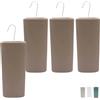 Paluplus Set 4 Evaporatori d'acqua per termosifoni in Ceramica, misura 8x4x19 cm, Umidificatore con motivo PUNTINI e gancio a forma di S -5674 (Tortora)