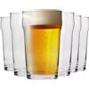 KROSNO Bicchieri da birra Nonic, set da 6 x 500 ml, collezione Mixology, per lager e fughe, anello ispessito, fondo stabile, per feste ed eventi, vetro senza piombo, lavabile in lavastoviglie