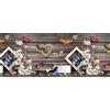 HomeLife Tappeto Cucina Antiscivolo Lavabile Made in Italy | Tappeto Passatoia al Metro PVC e Cotone con Stampa Colorata | Tappeto Cucina 240 cm in Vinile, Moderno e Decorativo Farfalle e Fiori