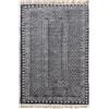 CASAVANI Tappeto geometrico fatto a mano stampato a blocchi di cotone Dhurrie Boho Kilim Flatweave Indoor soggiorno Decor Tappeto (90 x 150 cm)