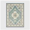 BUANFUA Elegante Tappeto Zerbino Scendiletto Runner 60X90CM Vento Nazionale Persiano Azzurro Home Tappeto di Design Soggiorno Salotto Moderno Cameretta