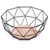 Kontarboor - Cestino per frutta, design in metallo e legno, 26 x 26 x 12 cm.