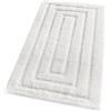 emmevi Tappeto Bagno Puro Cotone Elegante Morbido Scendiletto Antiscivolo Lavabile 60x40 Cm Bianco