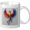 asbwuo Tazza in ceramica colorata con fenice ad, elegante tazza da caffè, teiera, tazza da acqua per casa e ufficio, 11 once