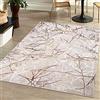 Mazovia Tappeto Salotto Moderno Pelo Corto - Tappeti Soggiorno Turchi Originali - Tappeti Camera da Letto - Tappeti Salotto Grandi Dimensioni - Motivo Astratto - Beige Crema e Oro 140x200 cm
