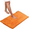 Cicilin Tappeto da bagno in microfibra spesso morbido assorbente ciniglia tappeti in gomma, antiscivolo, lavabili in lavatrice per pavimento del bagno, vasca e doccia (Arancione) 80 x 120cm