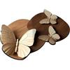 Ancsttu Tappeto da cucina con farfalle, motivo realistico 3D, antiscivolo, assorbente, ad asciugatura rapida, tappeto per bagno e cucina