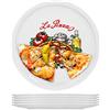 Van Well Napoli Set di 6 piatti da pizza in porcellana, diametro 30,5 cm, con motivo