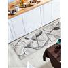 GBiancheria Tappeto Passatoia Universo Grigio by Suardi - Design Moderno Geometrico - Lavabile in Lavatrice - Fondo Antiscivolo - Made in Italy - Collezione Velour (55x80 cm)