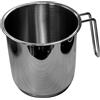 COSE DA CASA Bollilatte a induzione cm 14 bollitore acqua per tisane tè uova con manico acciaio 18/10 triplo fondo gas elettrico stoviglia cottura alta qualita'