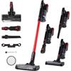 LEHMANN Aspirapolvere Senza Fili 3 in 1, Scopa Elettrica Senza Fili con 45 Minuti Autonomia, Serbatoio 1,8L, Spazzola LED, Filtro HEPA, Set di Accessori, Ideale per Peli di Animali, Tappeti, Pavimenti