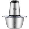 RS ROYAL SWISS Royal Swiss Tritatutto Elettrico, 3L, 1000W, Acciaio Inox, 4 Lame, 2 velocità, Robusto e Durevole Per tutti i tipi di utilizzo (5L)