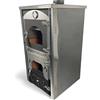 Alfonso Forni Stufa A Legna Con Forno-Esmeralda-Potenza Riscaldamento 15Kw,A Legna Economica In Acciaio Verniciato Antracite,Da Interno Con Forno In Mattoni Refrattari,Ideale Per Cucina,Made In Italy