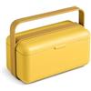 BLIMPLUS - Lunchbox Bauletto S M-Desert 1 Scomparto con Posate - Porta Pranzo Ermetico Microonde Supporto Telefono - Made in Italy