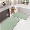 RUERYA Set di 2 Tappetini per Bagno - Tappetino da Bagno in Terra Diatomea ad Asciugatura Rapida per Bagno Antiscivolo con Retro in Gomma, Tappetini da Bagno Assorbenti, Tappetino da Bagno Sottile, 40x60+