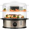 BLACK+DECKER BXST800E - Vaporiera 800W | Capacità 6,5L | Serbatoio Acqua 1L con Indicatore | 2 Vassoi Impilabili + Ciotola per Riso | Timer 60 min | Senza BPA | Lavabile in Lavastoviglie