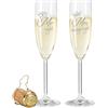 GRAVURZEILE Leonardo | Calici da spumante Mr. Right & Mrs. Always Right | Bicchieri da spumante per matrimonio, idea regalo divertente