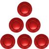 Glac Store Sottopiatti Eleganti, Polipropilene, Rosso e Oro Lucido, 33 cm, Bordo Ondulato, Stile Moderno, Set da 4 o 6 Pezzi, per Natale e Matrimoni (6, Rosso)