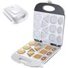CYTBEK Macchina per biscotti elettrica da 1400 W con 13 piastre antiaderenti per biscotti, scones e waffle white220v