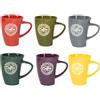 PALUPLUS Set 6 Tazze da Colazione in Porcellana Multicolor, Capacità 350 ml, Tazze Mug con manico, Lavabili in Lavastoviglie, adatte per Microonde, per Thè, Tisane, Latte, Caffè Americano -761