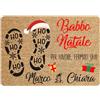 Colorfamily Tappeto Zerbino Natale personalizzato con nome Famiglia Natalizio Ho Ho Ho Fermati Qui! Ingresso Casa Regalo Natale 60x40 cm