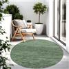 TT Home Tappeto Per Esterni Tappeto Cucina Balcone Terrazza Design Moderno Monocolore, Colore:Verde, Dimensione:80 cm tondo