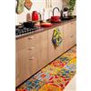 Excelsa Passatoia da cucina, stile siciliano, multicolore, 55x180 cm
