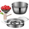 Whrcy Set Di Strumenti Per Sbucciare Il Melograno, Apriscatole Per Melograno,Sbucciatore Per Melograno In Acciaio Inox Sbucciatore Per Melograno Antiscivolo Con Ciotola,Sbucciatore Per Melograno Per Cucina