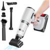 DAZZLEEX Aspirapolvere portatile wireless 4300Pa forte aspirazione 200 W aspirapolvere per auto con batteria 6000 mAh display LED filtro HEPA per la pulizia dei peli di animali domestici bianco nero
