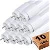 FactorLED Pack x10 Tubo LED 120 cm vetro 20 W, SMD2845, Standard T8, 170 Lm/W, 3400 Lm, NO FLICK, basso consumo e alta luminosità (bianco freddo (5700 k))