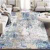 Taidianolp Tappeto Salotto Moderno Pelo Corto,blue,120 x 180 cm,Blu scuro, azzurro, grigio marrone, moderno astratto invecchiato screziato,Tappeti per Decorazioni Casa Moderna Soggiorno,