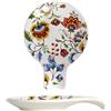 Generic Poggiamestolo in ceramica dipinta a mano, supporto per utensili da cucina per piano cottura, grande supporto per cucchiaio da cucina, poggia cucchiaio (colorful B, 1pcs)