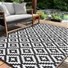 Jyswx - Tappeto impermeabile per esterni, 150 x 240 cm, reversibile, antiscivolo, in plastica, facile da pulire, tappeto da giardino per patio, terrazza, campeggio, spiaggia, picnic, cortile