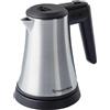 PRESENT-MORE - Bollitore Elettrico Grigio in Acciaio Inox - 0,8L - 800-1000W - Ebollizione Rapida - Coperchio a Molla, Spia Luminosa, Base Girevole